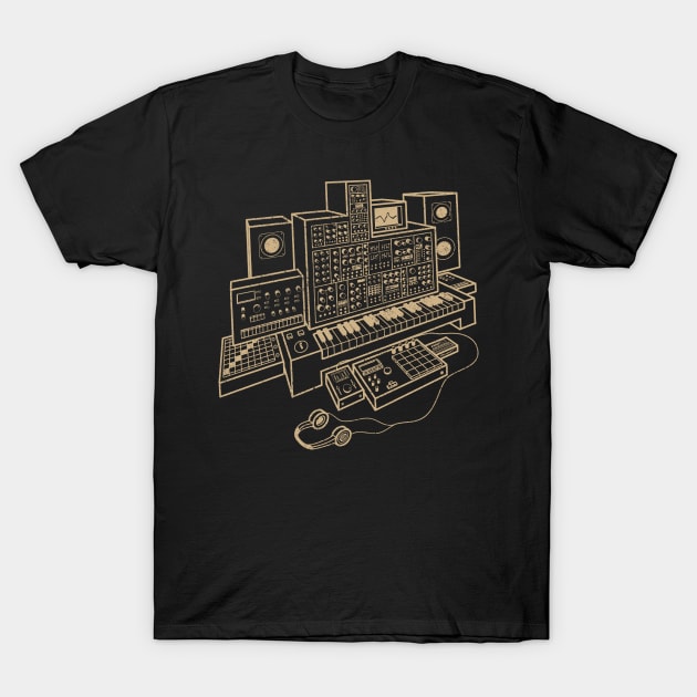 Modular Synthesizer for Dawless Musician T-Shirt by Mewzeek_T